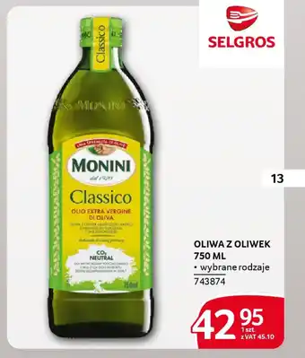 Selgros Oliwa z oliwek oferta