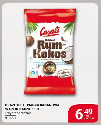 Selgros Draże pianka bananowa w czekoladzie oferta