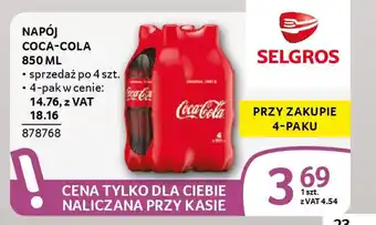 Selgros Napój coca-cola oferta