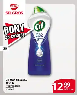 Selgros Cif max mleczko oferta