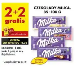 Biedronka CZEKOLADY MILKA oferta