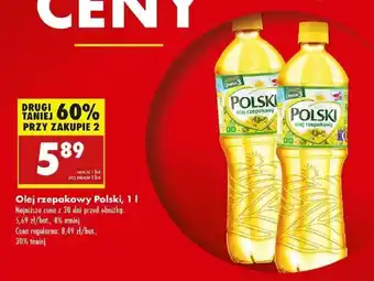 Biedronka Olej rzepakowy Polski oferta