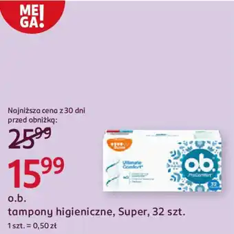 Rossmann o.b. Ultimate Comfort tampony higieniczne, Super oferta