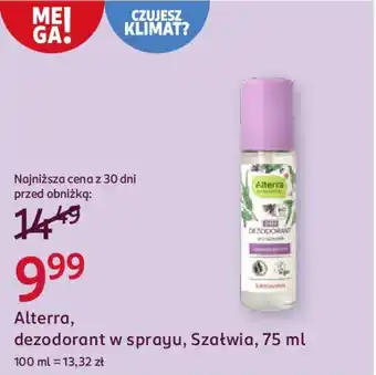 Rossmann Alterra, dezodorant w sprayu, Szałwia oferta