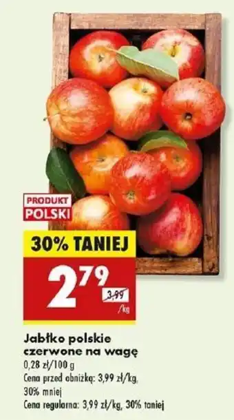 Biedronka Jabłko polskie czerwone na wagę oferta