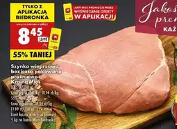 Biedronka Szynka wieprzowa bez kości pakowana próżniowo Kraina Mięs oferta