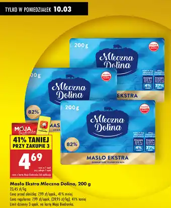 Biedronka Masło Ekstra Mleczna Dolina 200g oferta