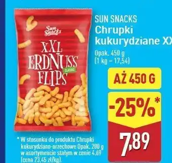 ALDI Chrupki xxl kukurydziane z mielonym orzeszkami ziemnymi oferta