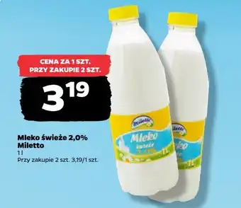 Netto Mleko 2 % Miletto oferta