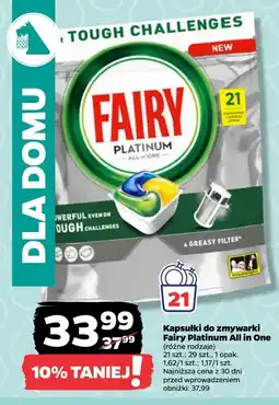 Netto Tabletki do zmywarek lemon Fairy Platinum oferta