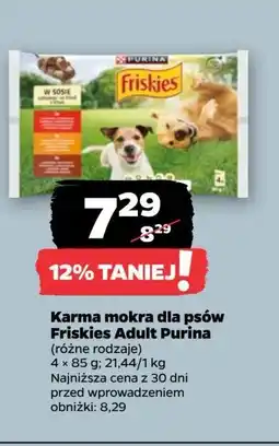 Netto Karma dla psa wołowina kurczak i jagnięcina w galaretce Purina Friskies oferta