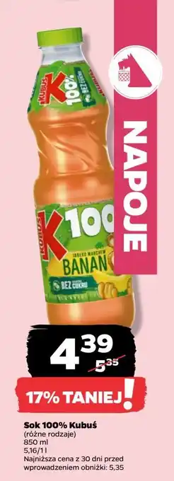 Netto Sok jabłko-banan-marchew Kubuś 100% oferta