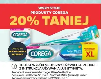 Netto Tabletki do czyszczenia protez bio formula Corega Tabs oferta