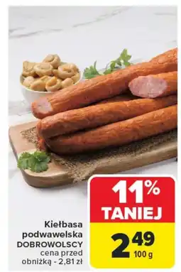 Carrefour Kiełbasa podwawelska Dobrowolscy oferta