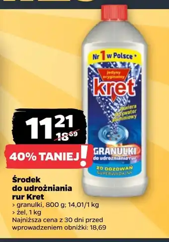 Netto Granulki do udrażniania rur Kret oferta