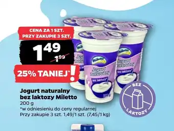 Netto Jogurt bez laktozy Miletto oferta