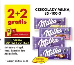 Biedronka Czekolada Milka Alpenmilch oferta