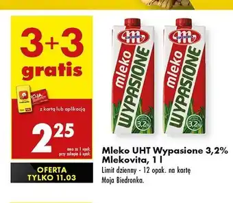 Biedronka Mleko 3.2% Mlekovita Wypasione oferta