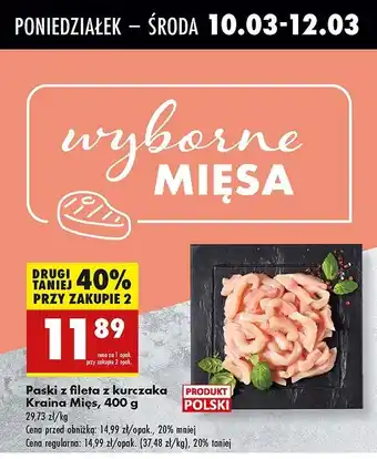 Biedronka Paski z fileta kurczaka Kraina Mięs oferta