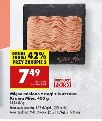 Biedronka Mięso mielone z nogi kurczaka Kraina Mięs oferta