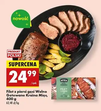 Biedronka Filet z piersi gęsi ze skórą wolno gotowane Kraina Mięs oferta