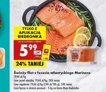 Biedronka Filet z łososia atlantyckiego Marinero oferta