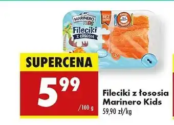 Biedronka Fileciki z łososia Marinero Kids oferta