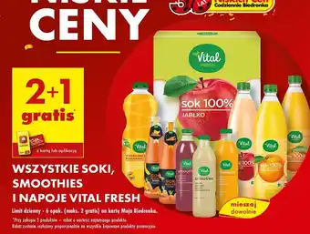 Biedronka Sok jabłkowy Vital Fresh oferta