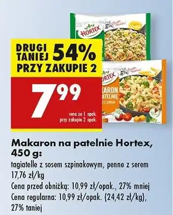 Biedronka Makaron na patelnię penne z sosem serowym Hortex oferta