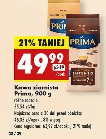 Biedronka Kawa Cafe Prima Aroma Gold oferta