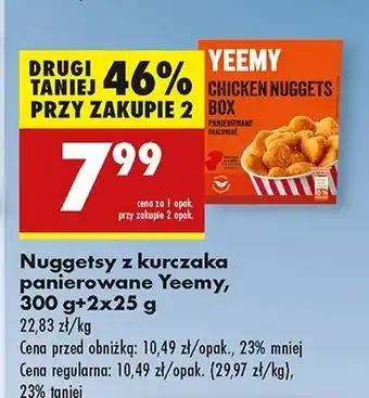 Biedronka Box nuggetsy z kurczaka + 2 sosy 25 g Yeemy oferta