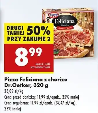 Biedronka Pizza salame chorizo Dr. Oetker Feliciana oferta