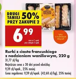 Biedronka Rurki z ciasta francuskiego nadzieniem waniliowym Accasa oferta