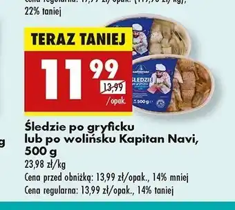 Biedronka Śledzie po wolińsku Kapitan Navi oferta