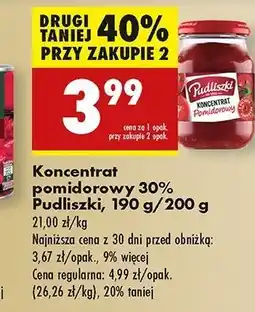 Biedronka Koncentrat pomidorowy 30% Pudliszki oferta