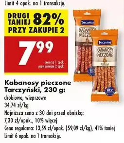 Biedronka Kabanosy pieczone drobiowe Tarczyński oferta