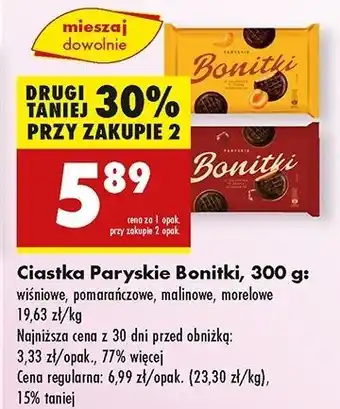 Biedronka Ciastka paryskie morelowe Bonitki oferta