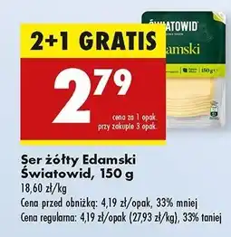 Biedronka Ser edamski plastry Światowid oferta