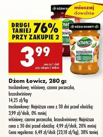 Biedronka Dżem brzoskwiniowy Łowicz oferta