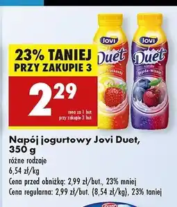 Biedronka Jogurt jagoda-wiśnia Jovi Duet oferta