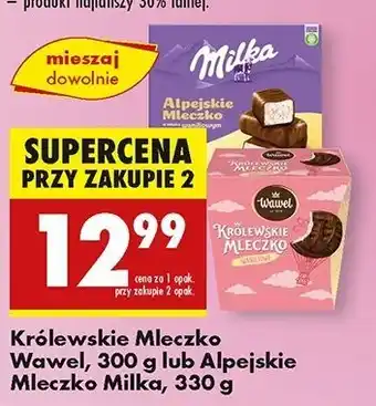 Biedronka Królewskie mleczko waniliowe Wawel Mleczko oferta