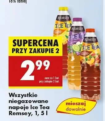 Biedronka Napój z ekstraktem czarnej herbaty bergamot Remsey Ice Tea oferta