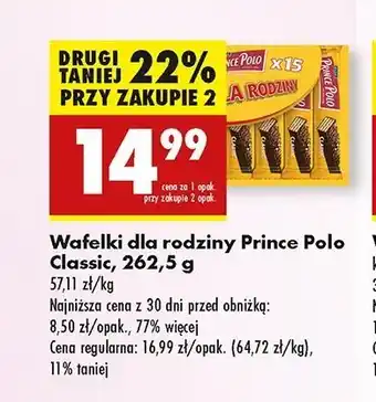 Biedronka Wafelek classic Prince Polo oferta