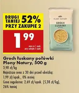 Biedronka Groch łuskany połówki Plony Natury oferta