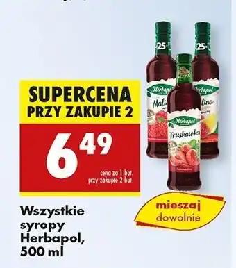 Biedronka Syrop malina z cytryną Herbapol oferta