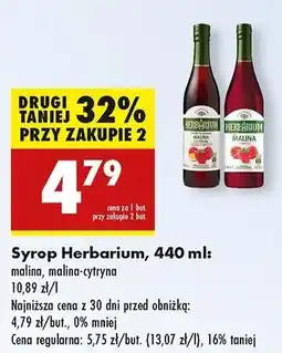 Biedronka Syrop malina z cytryną Herbarium oferta