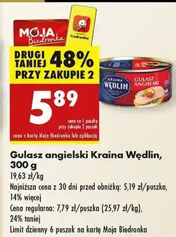 Biedronka Gulasz angielski Kraina Wędlin oferta