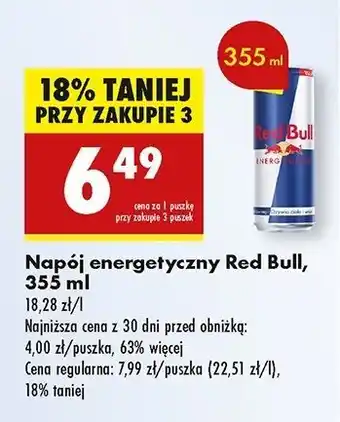 Biedronka Napój energetyczny Red Bull oferta