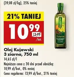 Biedronka Olej z lnem oraz pestakami dyni Kujawski 3 Ziarna oferta