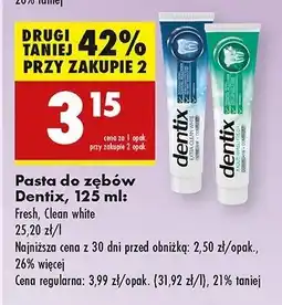 Biedronka Pasta do zębów mouthwash fresh Dentix oferta